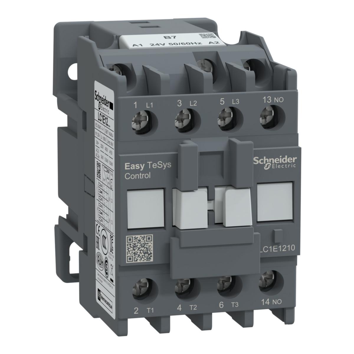Kontaktor Easy TeSys - KONTAKTOR EASY 12A 1 NO 24VAC LC1E1210B7