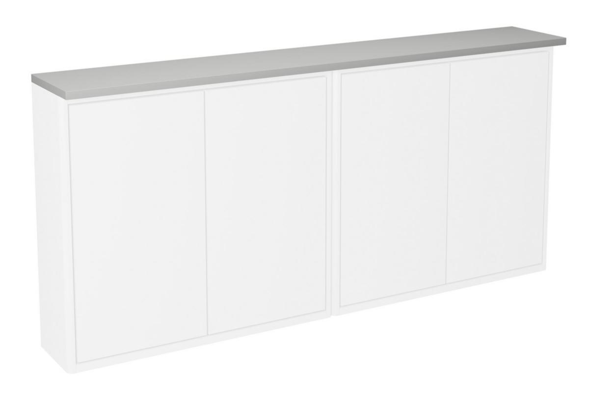 Toppskiva Graphic, Gustavsberg - GBG GRAPHIC TOPPSKIVA M BELYSN GRÅ 120X20 CM
