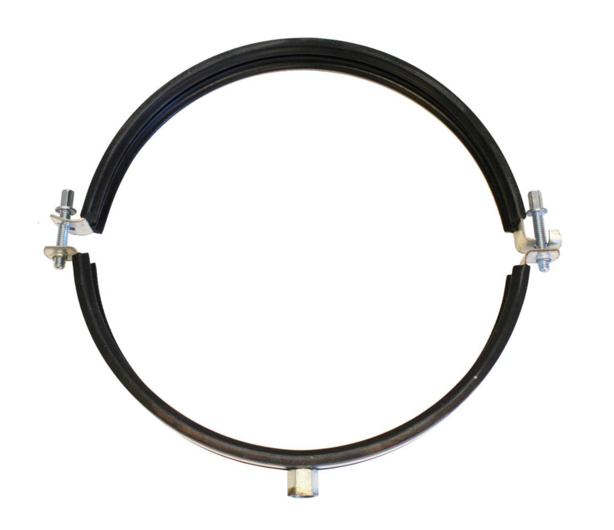 Ventilation sweep with rubber, Ergofast - DUCT CLAMP 125 RUBBER LINING FISCHER