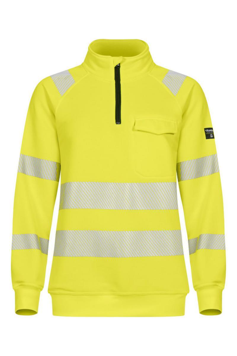 Tröja Tranemo 4384-26 Half-Zip Dam - TRÖJA TRANEMO 4384-26 GUL VARSEL DAM RUNDHALS S