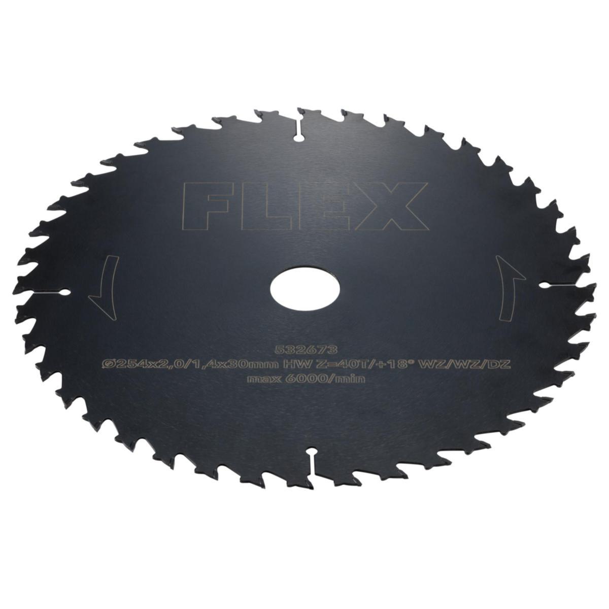 Sågklinga Flex 254x30 mm - KLYVKLINGA FLEX 254X30MM 40TPI 254X2.0/1.4X30MM HW Z=40/+18°