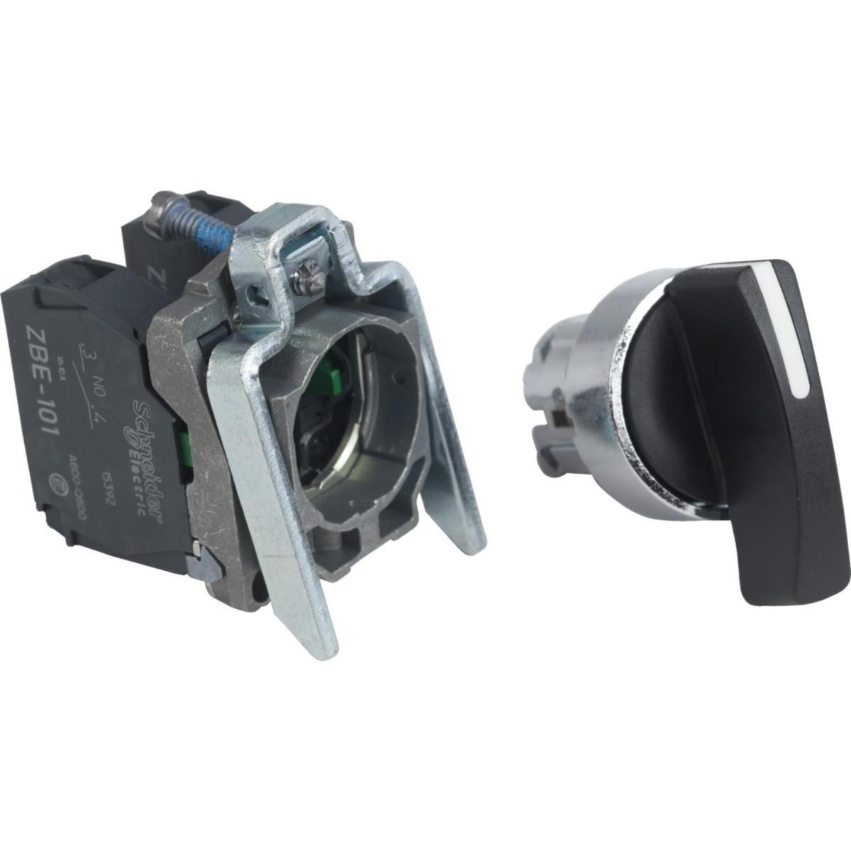Switch XB4BJ with long black rotary control - BLACK SELECTOR SWITCH DIAM 22 XB4BJ53