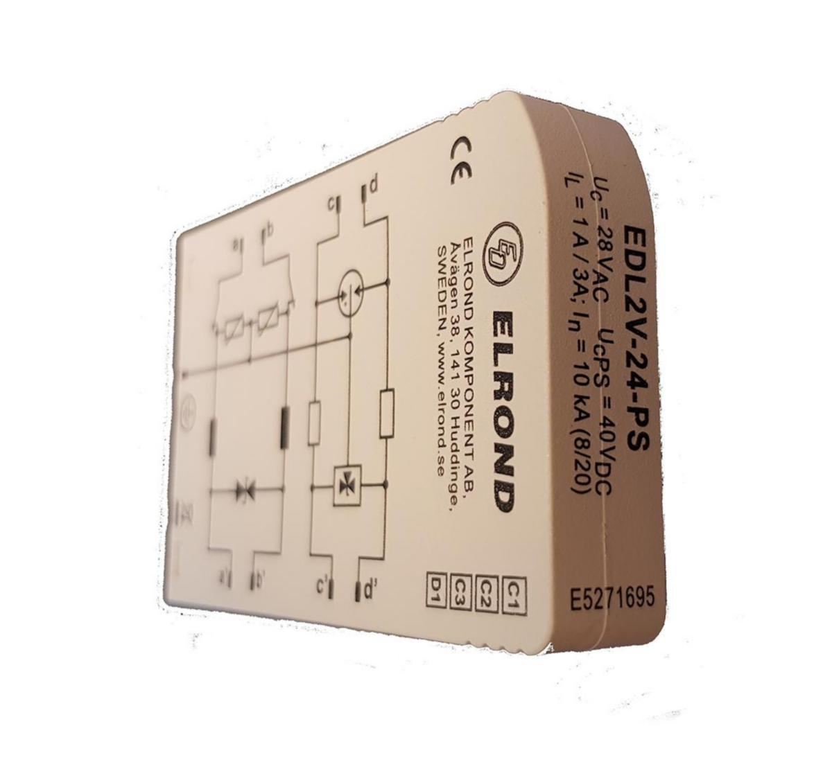 Stickdel, Apparatskydd 24V, Matning + Signal - SIGNAL/APPARATSK 24V STICKDEL EDL2MV-24-PS
