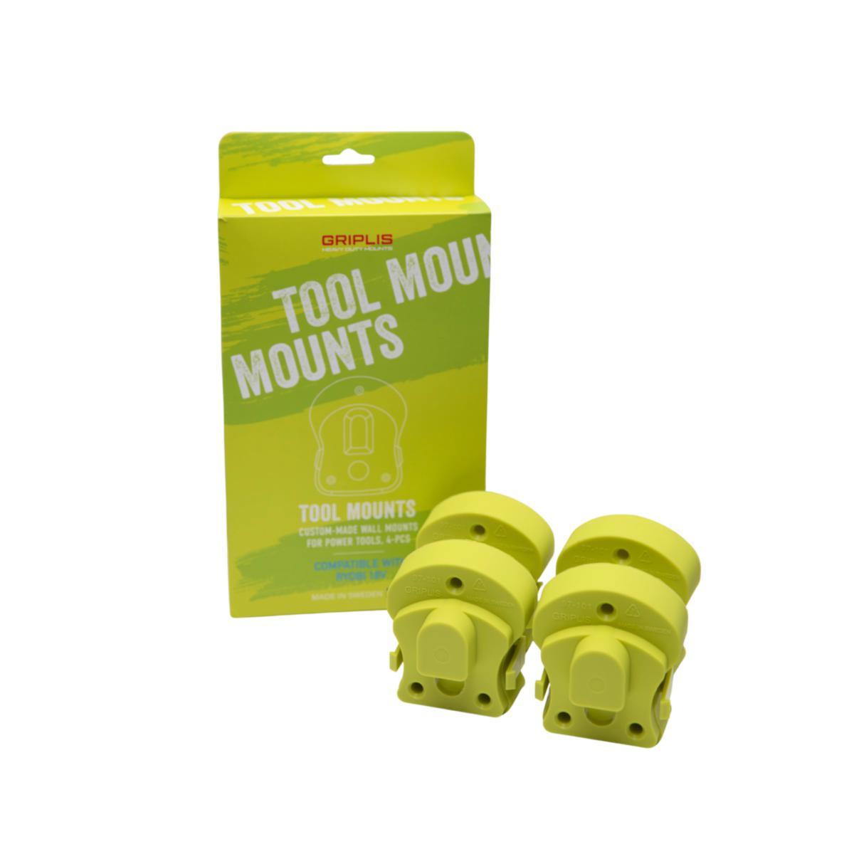 Tool mount Griplis - TOOL MOUNT GRIPLIS RYOBI 18V 4-PCS LIGHT GREEN