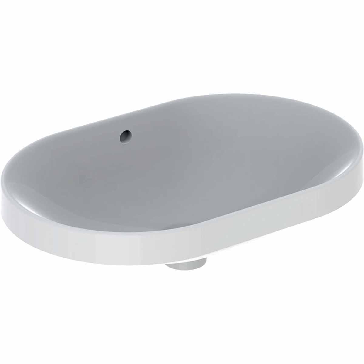 Tvättställ VariForm inbyggd elliptisk, Geberit - GEBERIT VARIFORM TVÄTTSTÄLL INBYGGN.ELLEP. B=60.T=40.VIT