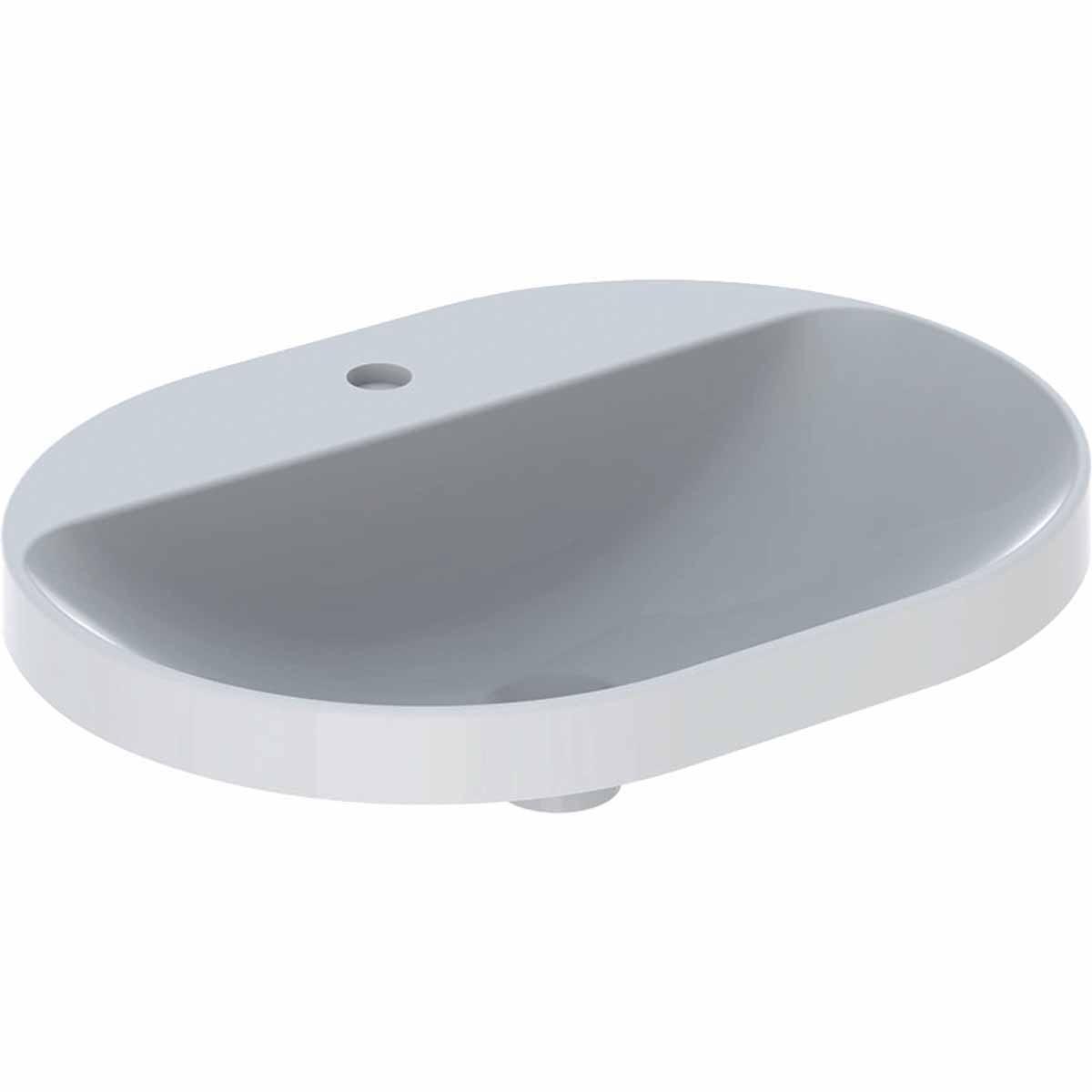 Tvättställ VariForm inbyggd elliptisk, Geberit - GEBERIT VARIFORM TVÄTTSTÄLL INBYGGN.ELLEP. B=60.T=45.VIT