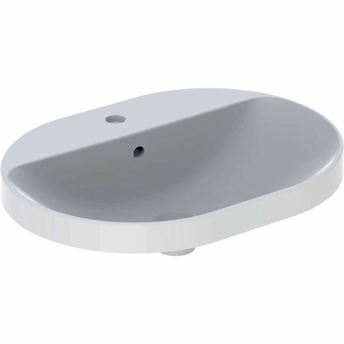 Tvättställ VariForm inbyggd elliptisk, Geberit - GEBERIT VARIFORM TVÄTTSTÄLL INBYGGN.ELLEP. B=60.T=45.VITKT