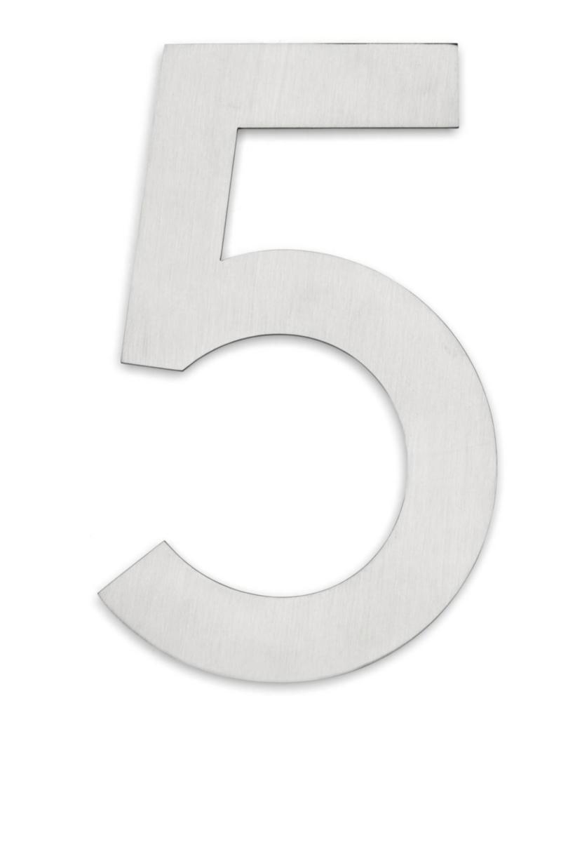 Hussiffra & bokstav Habo Home Rostfri - NUMBER HOME STAINLESS 5