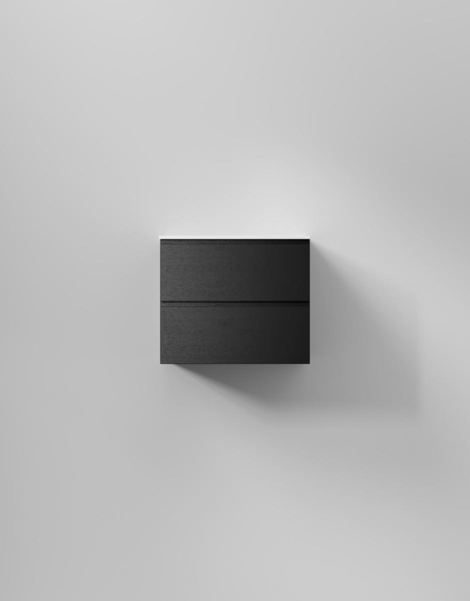 Tvättställsskåp Core Grip, INR - INR KOMMOD CORE GRIP 60 BLACK OAK, 2 LÅDOR