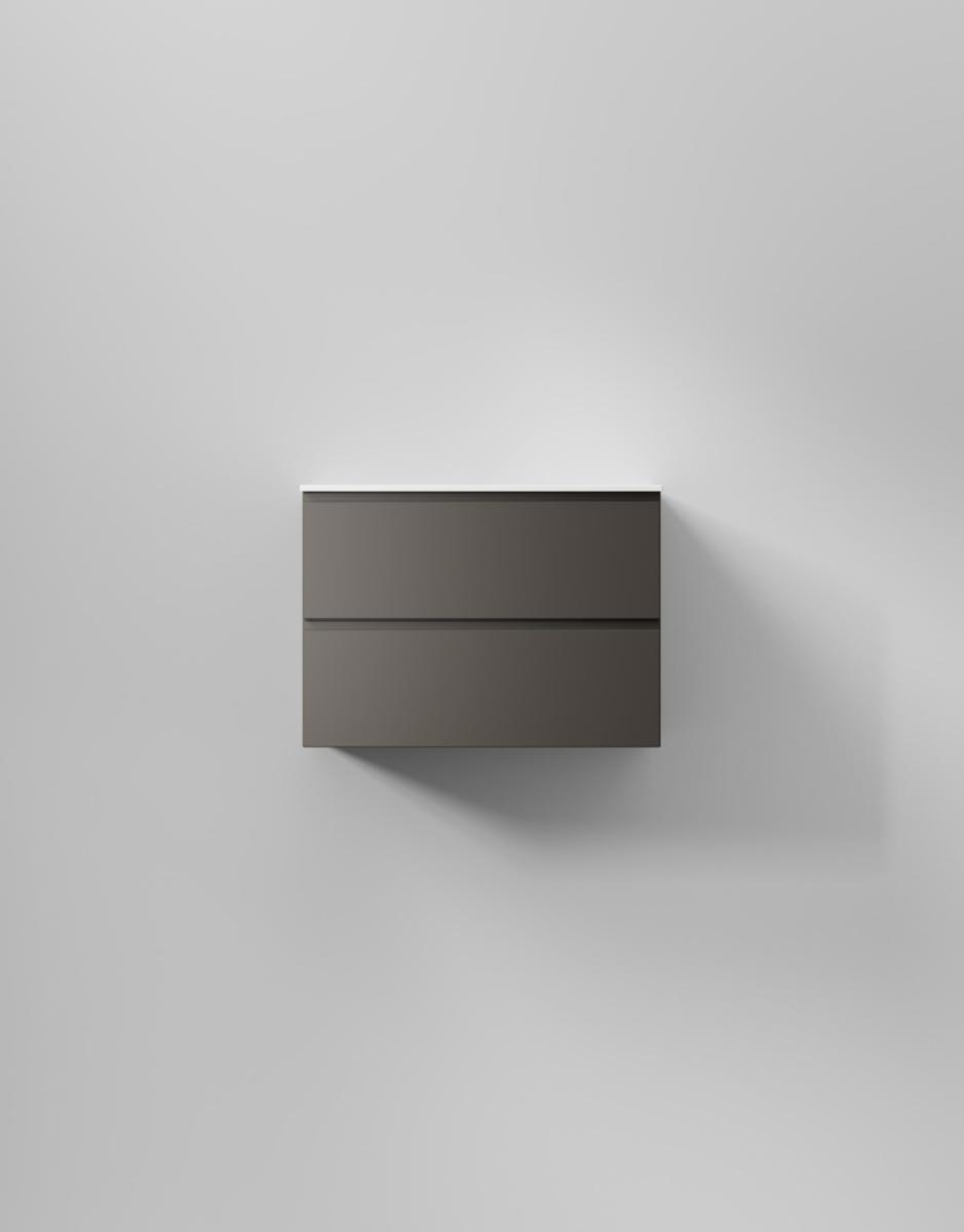 Tvättställsskåp Core Grip, INR - INR KOMMOD CORE GRIP 70 CARBON GREY, 2 LÅDOR
