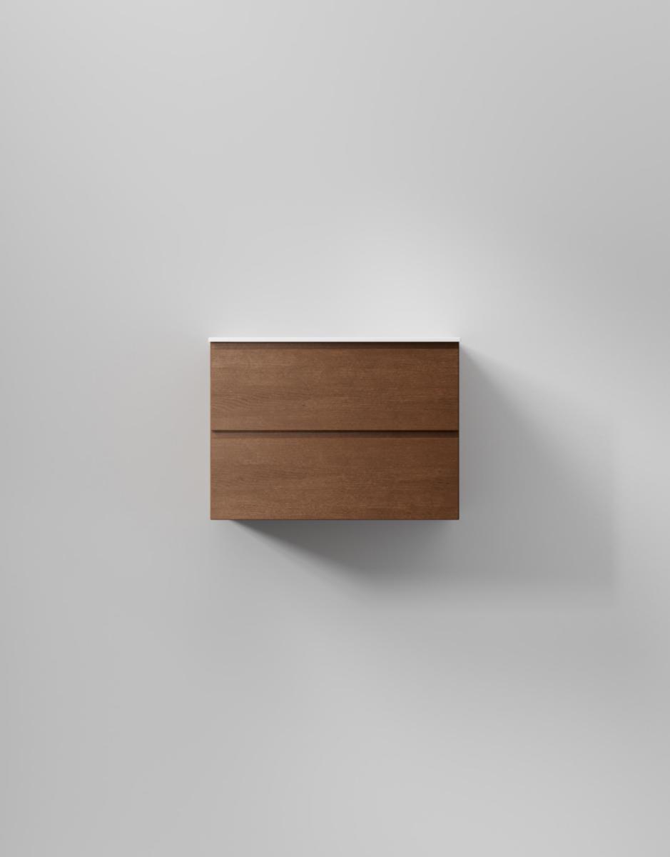 Tvättställsskåp Core Grip, INR - INR KOMMOD CORE GRIP 70 DARK OAK, 2 LÅDOR