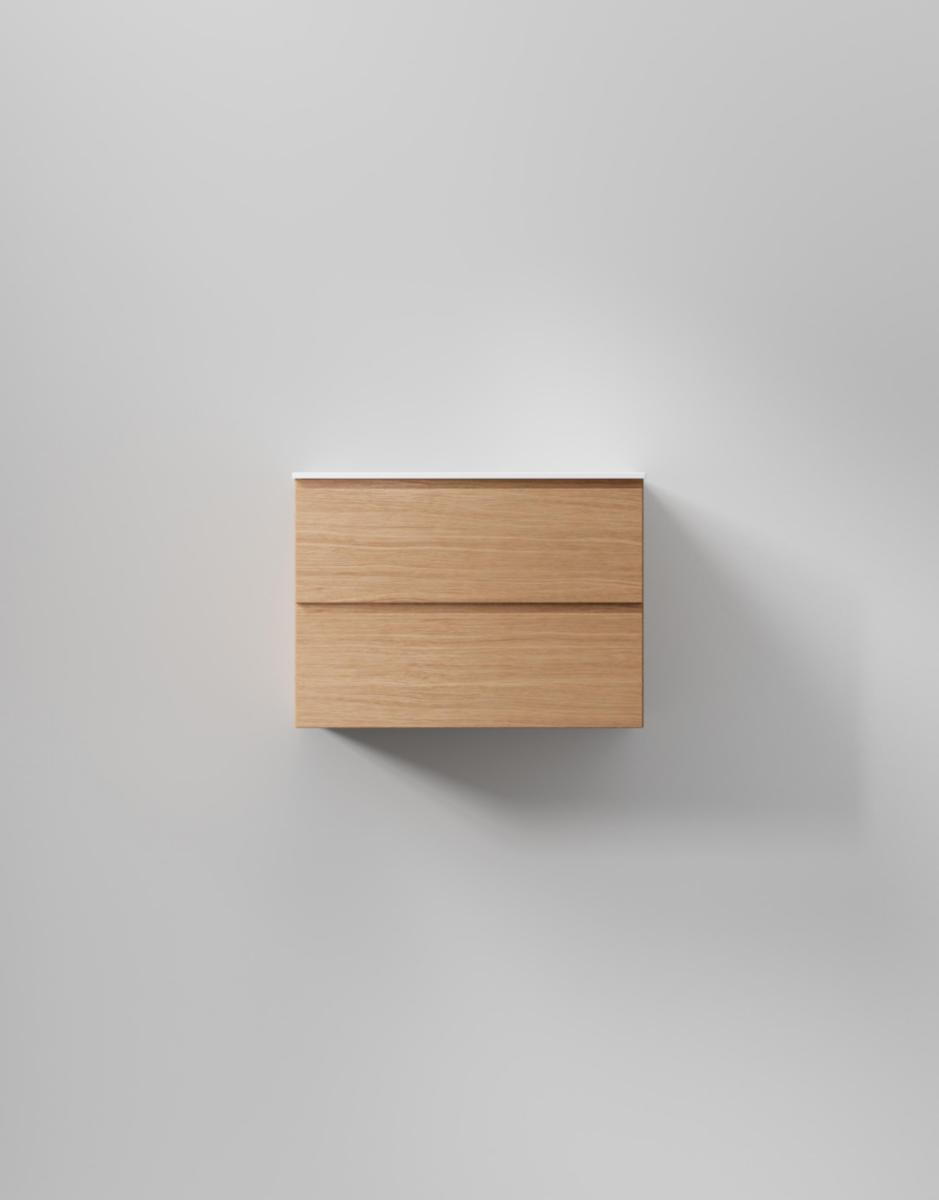Tvättställsskåp Core Grip, INR - INR KOMMOD CORE GRIP 70 NATURAL OAK, 2 LÅDOR