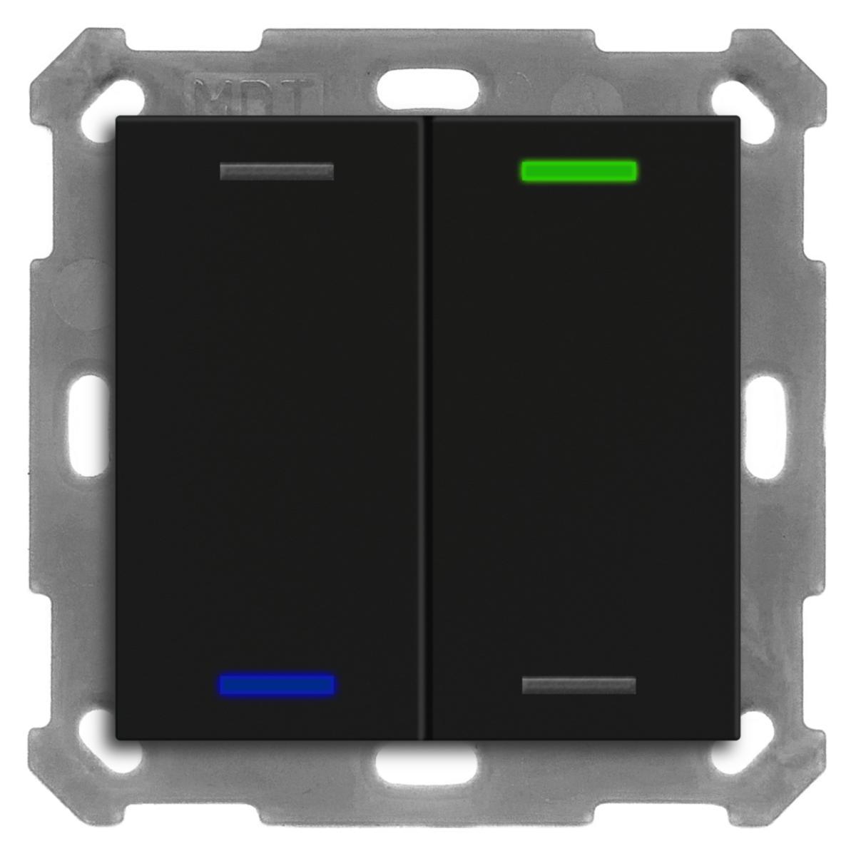Tryckknapp Lite55 Neutral med Temperatur Sensor - TRYCKKN LITE55 2K TS SVART