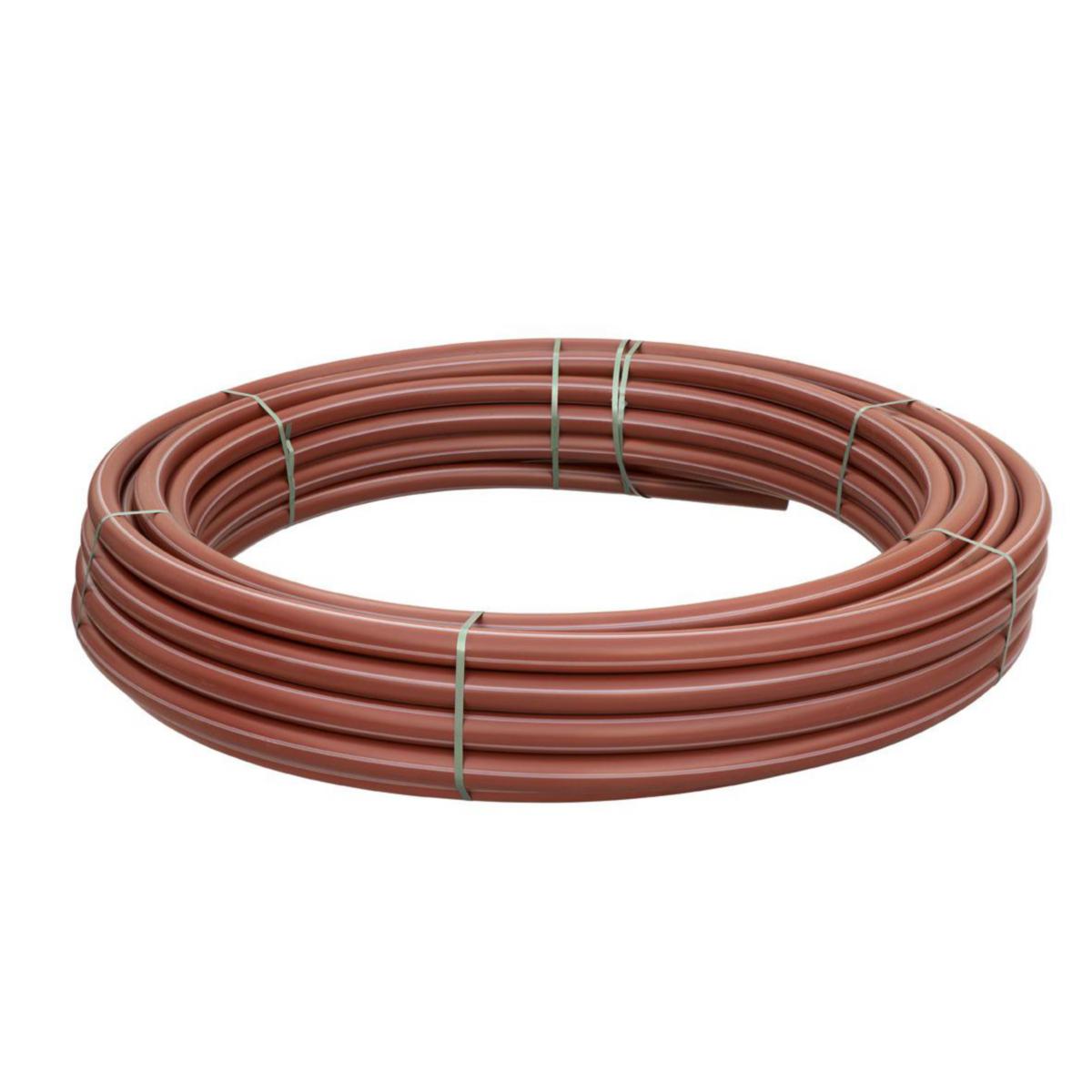 PEH Tryckrör, ProFuse RC PN10 SDR 17, Brun stripe, 100 m - 75x4.5 PEH PROFUSE RC-RÖR L=100M SDR17 PN10 BRUN