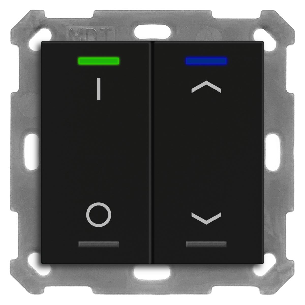 Tryckknapp Lite55 Strömbrytare och Jalusi - TRYCKKN LITE55 2K I/O U/D SV