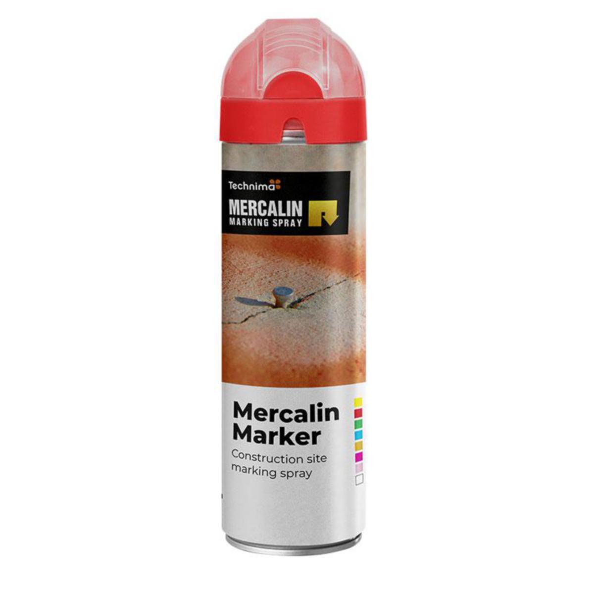 Mercalin Marker - MÄRKFÄRG MERCALIN MARKER FLUOR RÖD 500 ML .