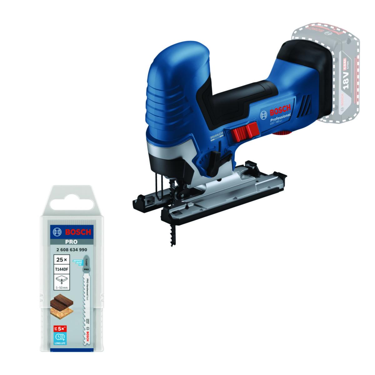 Sticksåg Bosch GST 18V-125 S SOLO - STICKSÅG BOSCH GST 18V-125 S SOLO 25 ST BLAD 3500 SLAG/M 1,