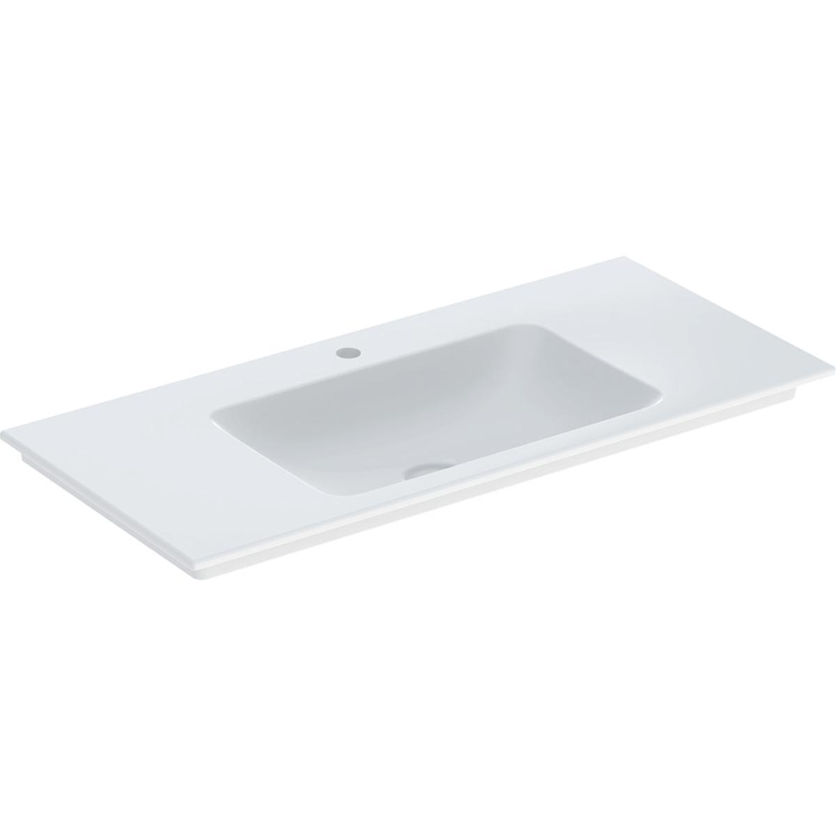 Tvättställ ONE 105cm, Geberit - GEBERIT ONE TVÄTTSTÄLL 105 UV M KRANHÅL U BRÄDD AVL