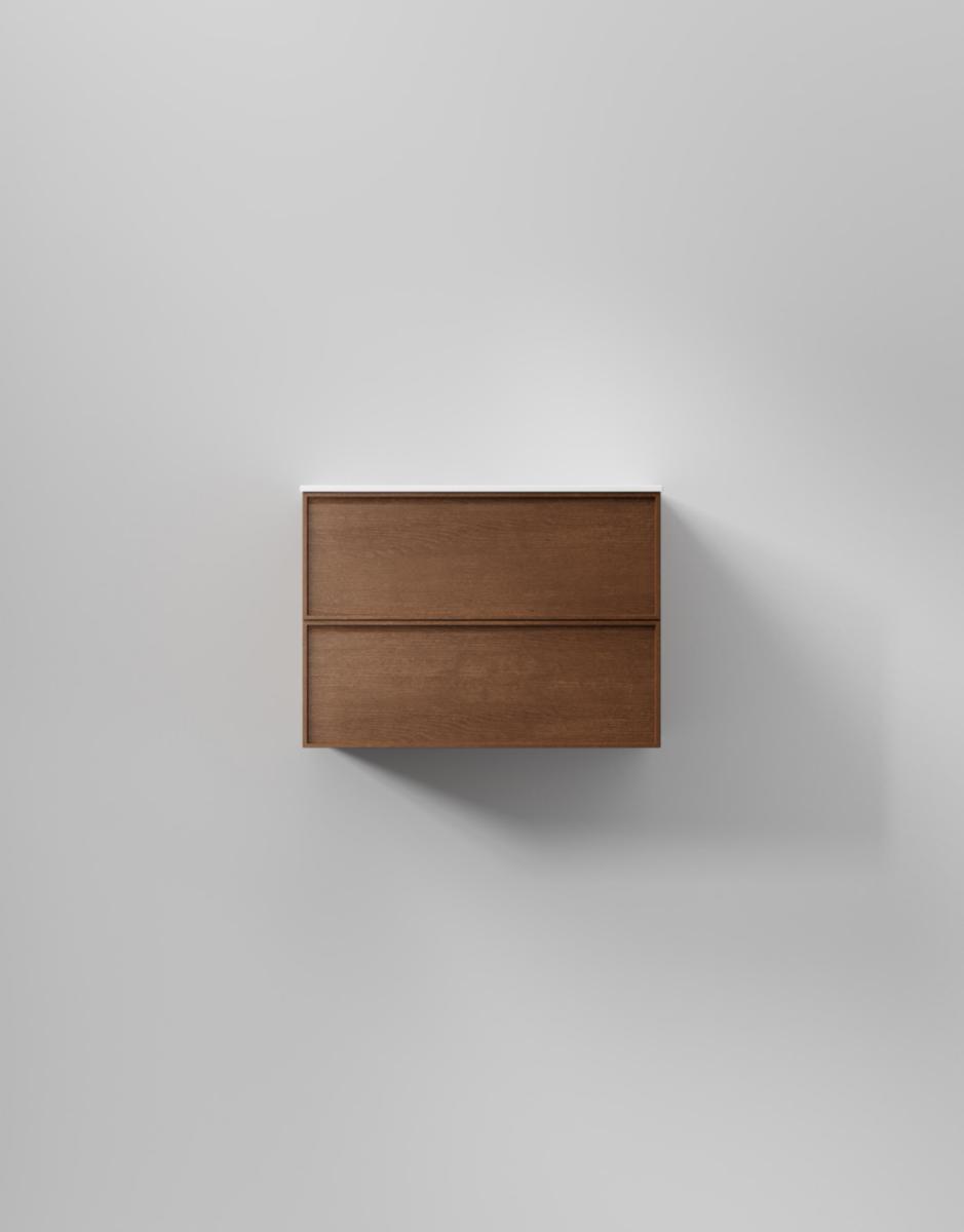 Tvättställsskåp Core Sense, INR - INR KOMMOD CORE SENSE 70 DARK OAK, 2 LÅDOR