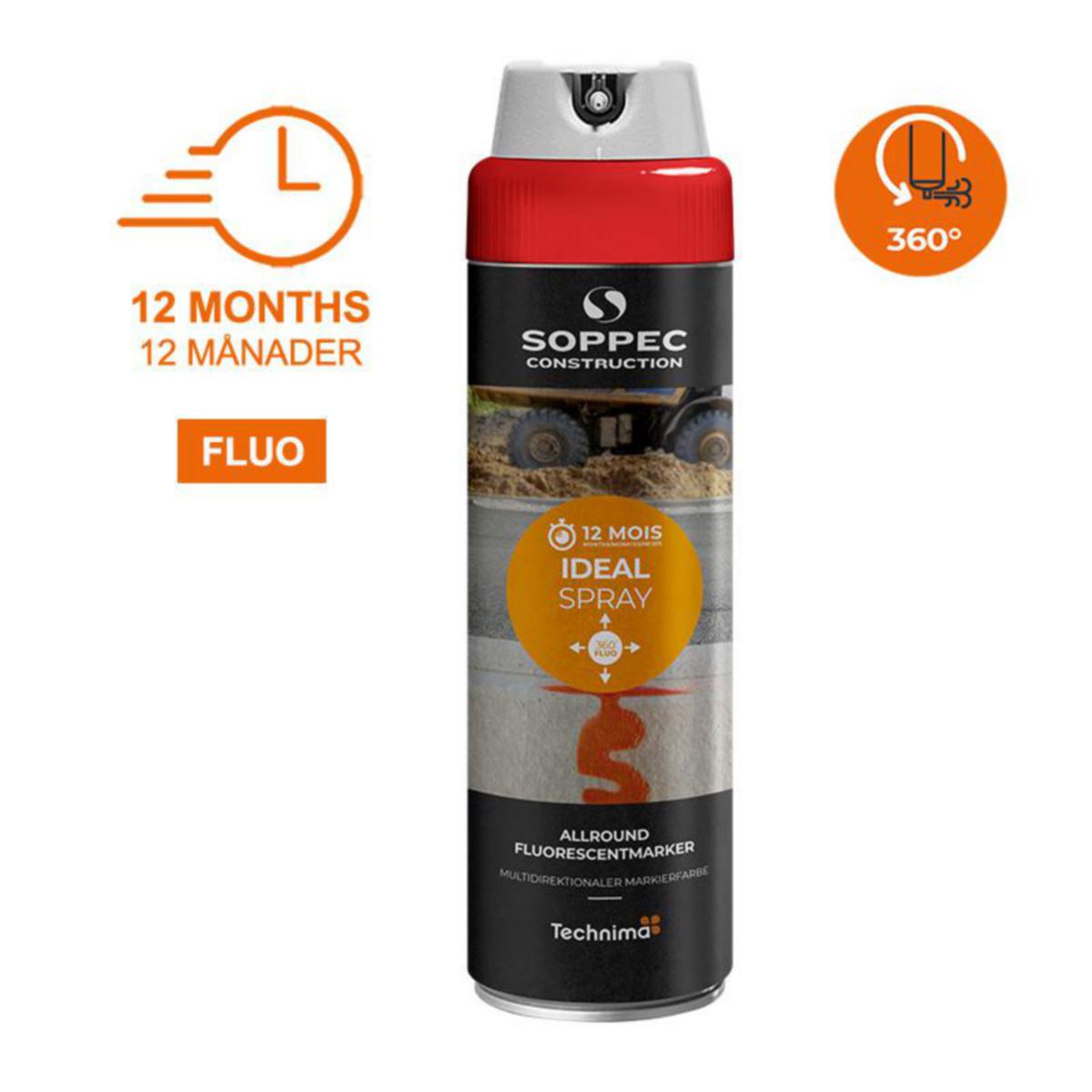 MARKING SPRAY SOPPEC IDEAL - MARKING SPRAY SOPPEC IDEAL 500ML RED TUNNEL