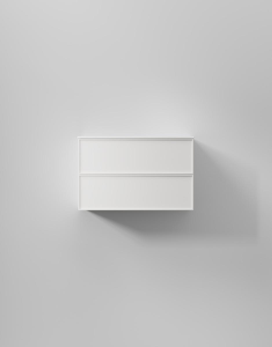 Tvättställsskåp Core Sense, INR - INR KOMMOD CORE SENSE 80 PURE WHITE, 2 LÅDOR