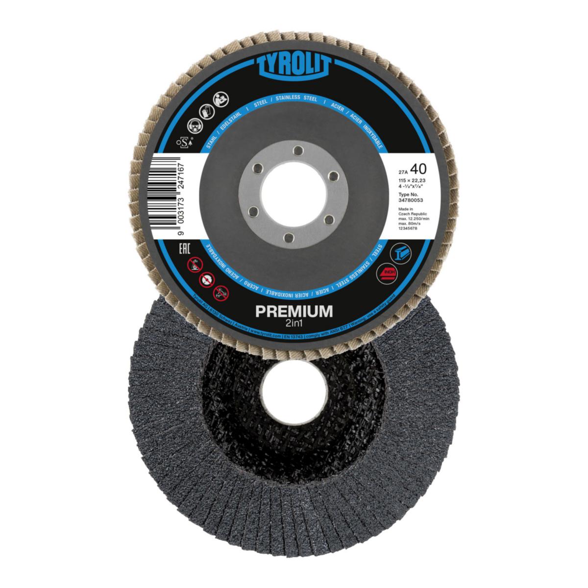 Lamellrondell Tyrolit Premium 2in1 Vinklad - LAMELLRONDELL TYROLIT PREMIUM KONISK 150MM K40 2IN1