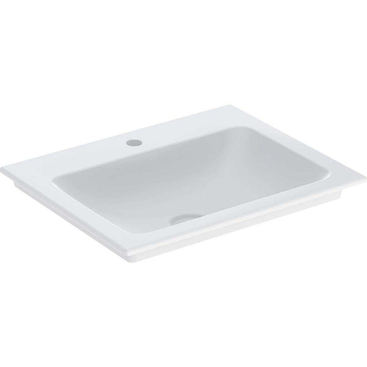 Tvättställ ONE 60cm, Geberit - GEBERIT ONE TVÄTTSTÄLL 60 UV M KRANHÅL U BRÄDD AVL