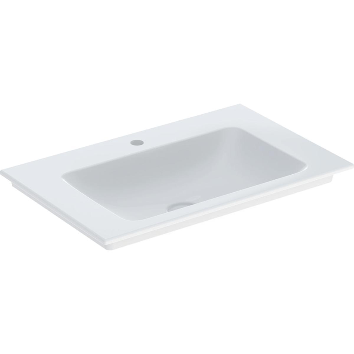 Tvättställ ONE 75cm, Geberit - GEBERIT ONE TVÄTTSTÄLL 75 UV M KRANHÅL U BRÄDD AVL