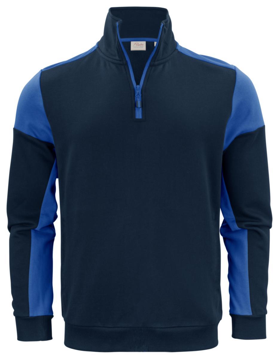 Collegetröja Printer 2262069 - COLLEGETRÖJA PRINTER PRIME HALFZIP MARIN/KOBOLT STL XXL