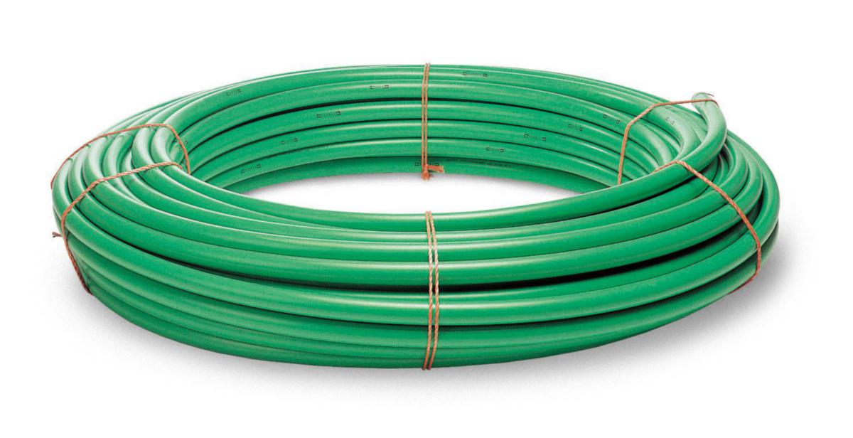 Kabelrör SRN, slät, grön, i ring - KABELRÖR PEM 32/28 GRÖN (100M) SLÄTA