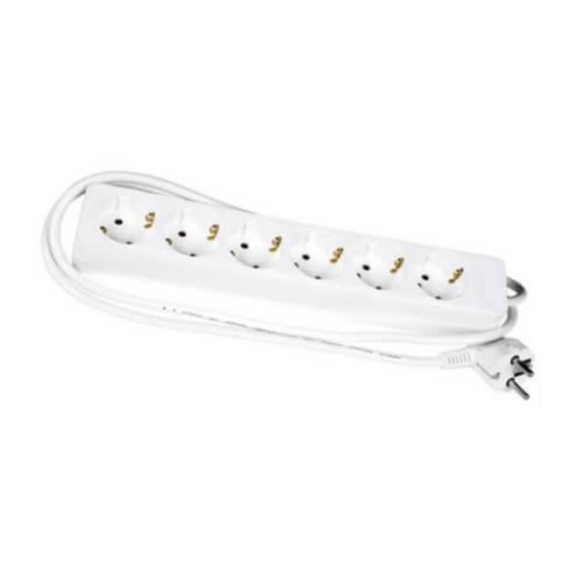 Power strip 6-way lead and attachment plug 1.5m - 6-WAY GROUND OUTLET 1.5M CABLE