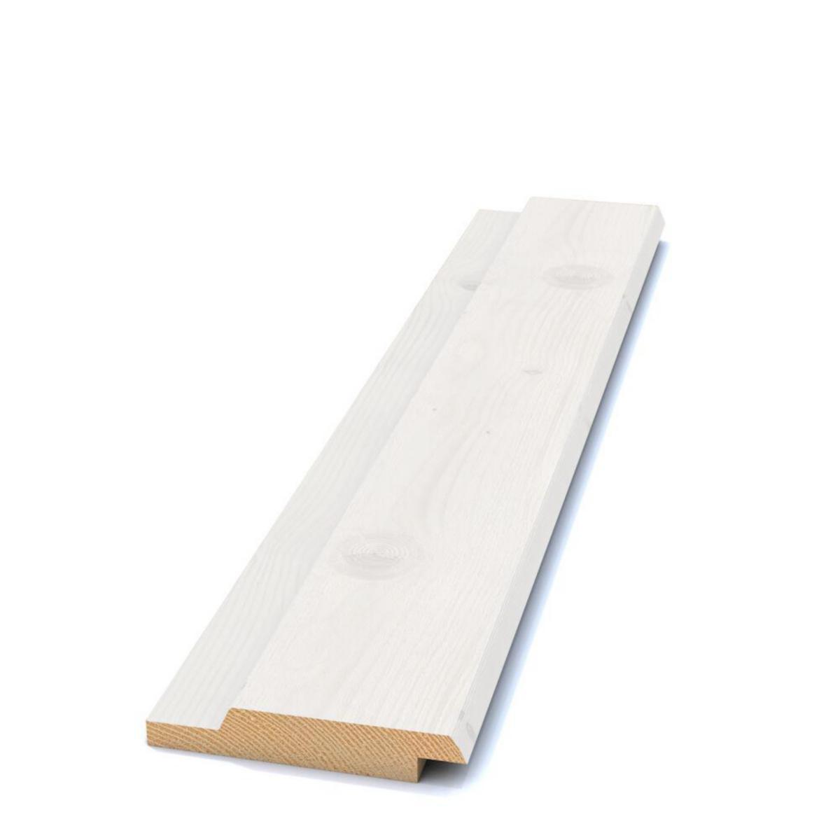 Spårpanel Falsad med fasade kanter 22X120MM Grundmålad - SPÅRPANEL 22X120 MM L:3.6M GRUNDMÅLAD FALSAD MED FAS KANT