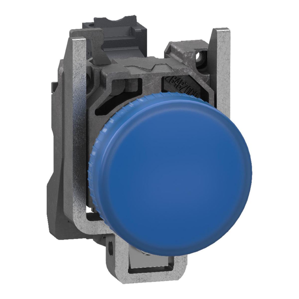 Signallampa XB4BV push-in - SIGNALLAMPA BLÅ PUSH-IN METALL XB4BVB65