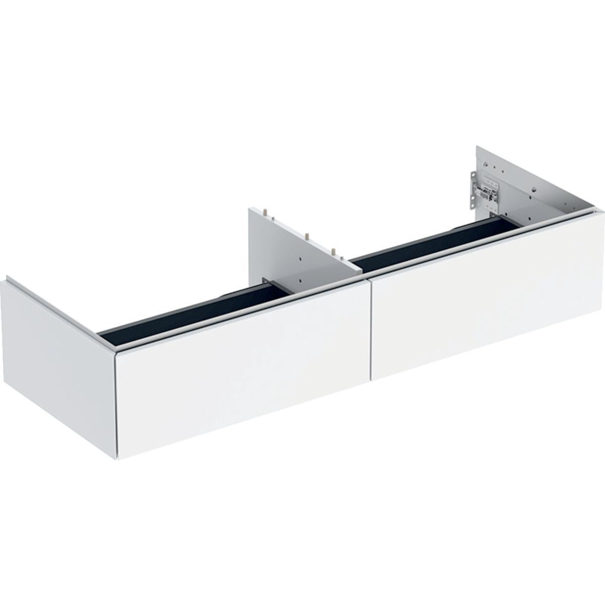 Underskåp ONE 135cm, Geberit - GEBERIT ONE UNDERSKÅP 135 MED TVÅ LÅDOR 135X47 VIT BLANK