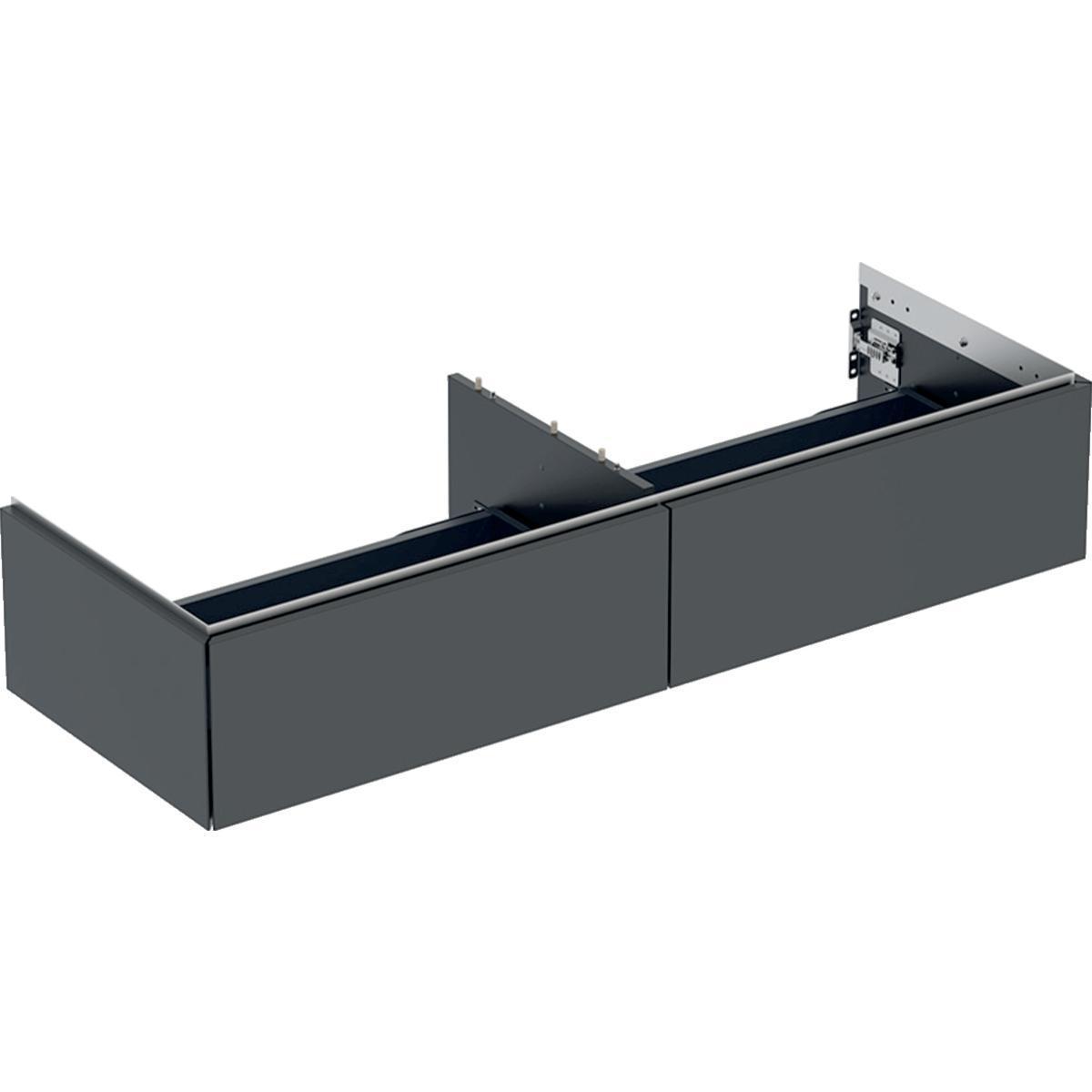 Underskåp ONE 135cm, Geberit - GEBERIT ONE UNDERSKÅP 135 MED TVÅ LÅDOR 135X47 SVART