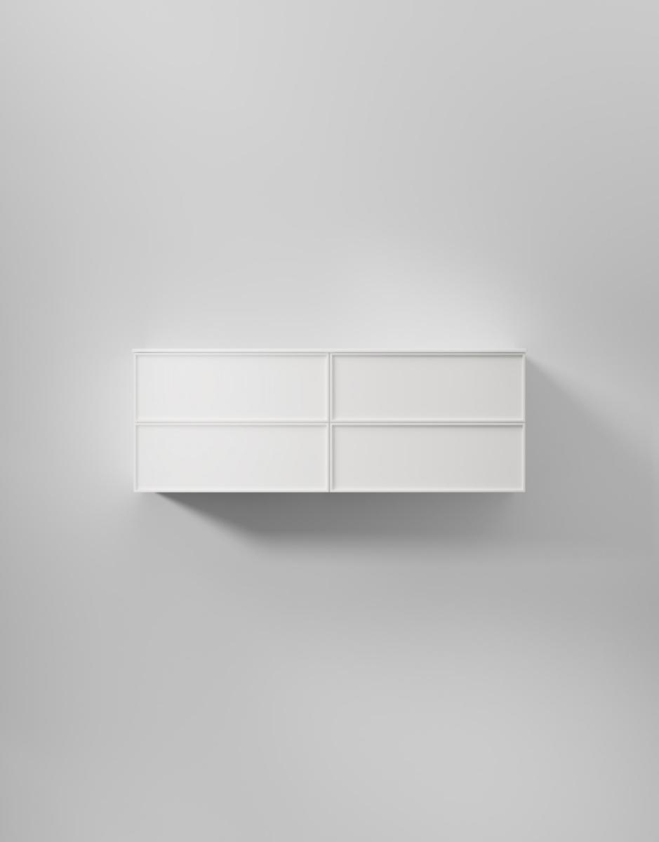 Tvättställsskåp Core Sense, INR - INR KOMMOD CORE SENSE 140 D PURE WHITE, 4 LÅDOR