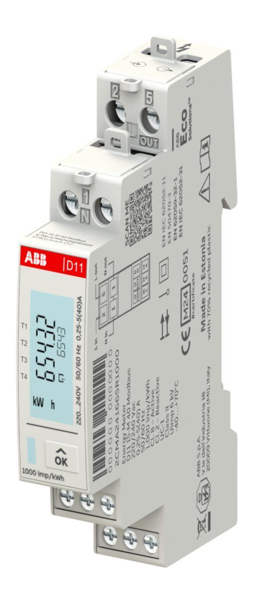Elmätare 1-fas D11 - ELMÄTARE 1-FAS 40A M-BUS D11 15-M 40 MBUS