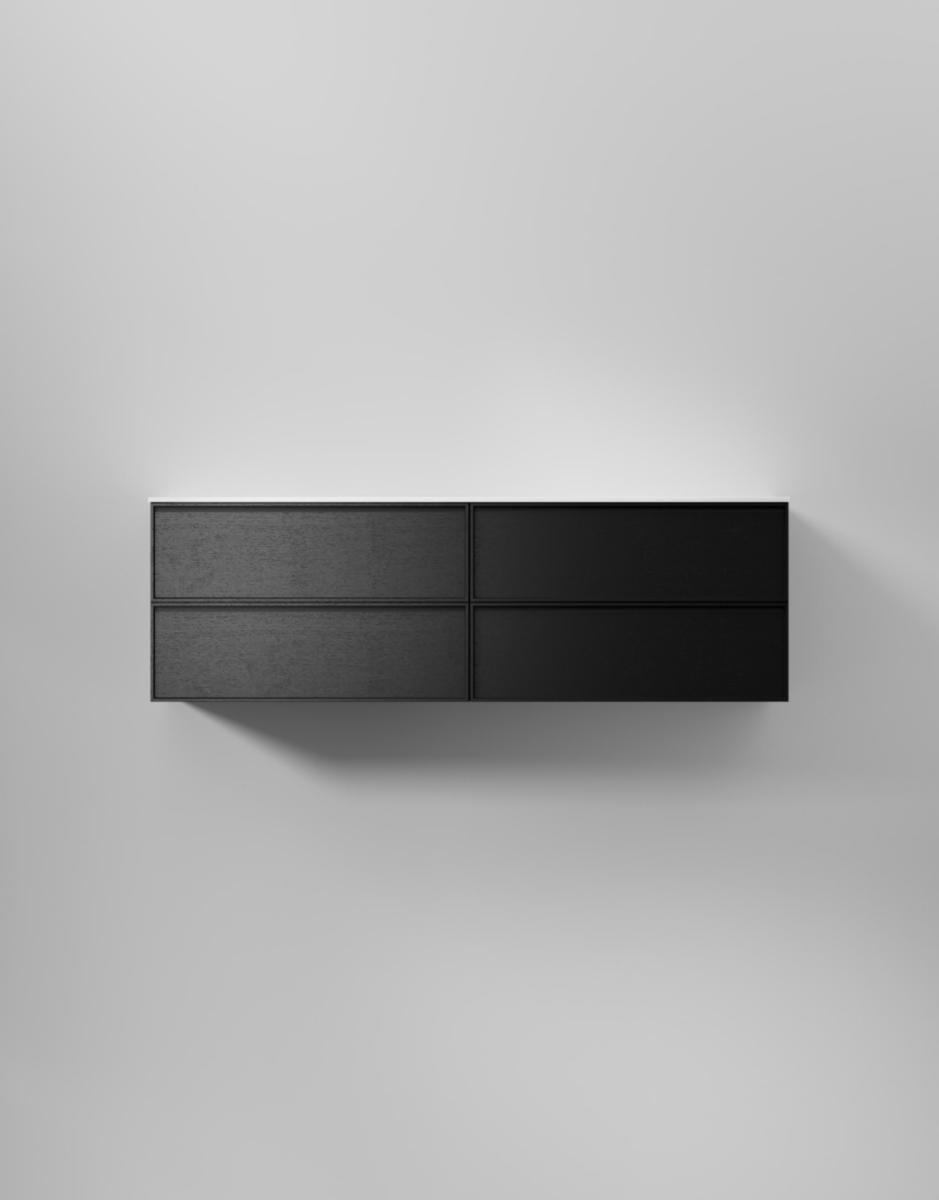 Tvättställsskåp Core Sense, INR - INR KOMMOD CORE SENSE 160 D BLACK OAK, 4 LÅDOR