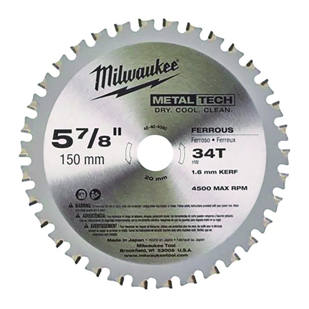 Cirkelsågklinga Milwaukee Metall - CIRKELSÅGKL. MILWAUKEE M150X20X1,6X34T