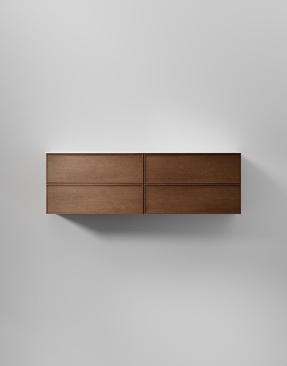 Tvättställsskåp Core Sense, INR - INR KOMMOD CORE SENSE 160 D DARK OAK, 4 LÅDOR