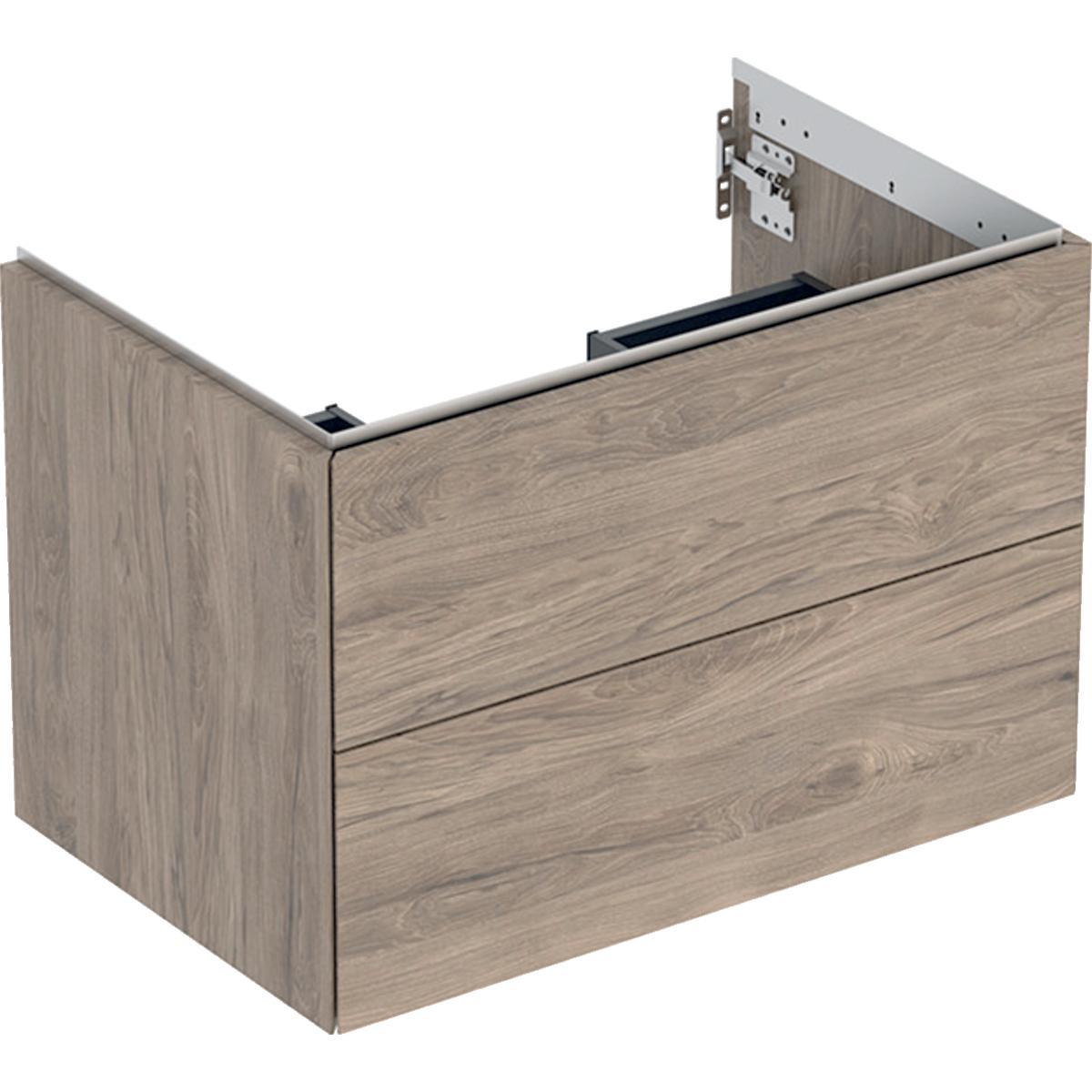 Underskåp ONE 75cm, Geberit - GEBERIT ONE UNDERSKÅP 75 MED TVÅ LÅDOR 75X47 VALNÖT