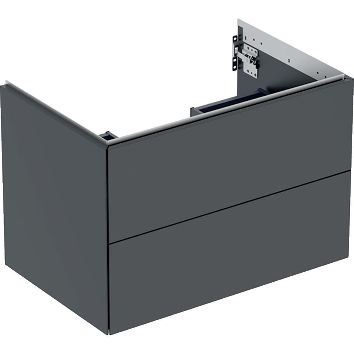 Underskåp ONE 75cm, Geberit - GEBERIT ONE UNDERSKÅP 75 MED TVÅ LÅDOR 75X47 SVART