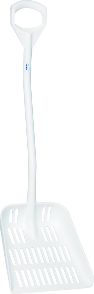 Skyffel Vikan Egonomisk m dräneringshål - SKYFFEL ERGONOMISK VIKAN VIT MED DRÄNERI 380X340X90MM 114MM