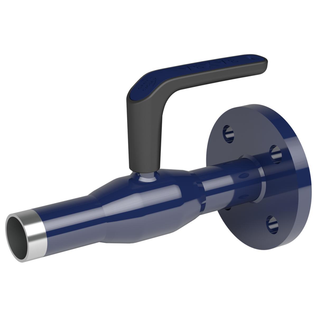 Helsvetsad kulventil fabrikat Vexve Serie 105X i kolstål med svetsända/fläns, reducerat flödesutförande - KULVENTIL DN25 SV-ISO/FL PN40 P235GH VEXVE-X RED. HANDSPAK