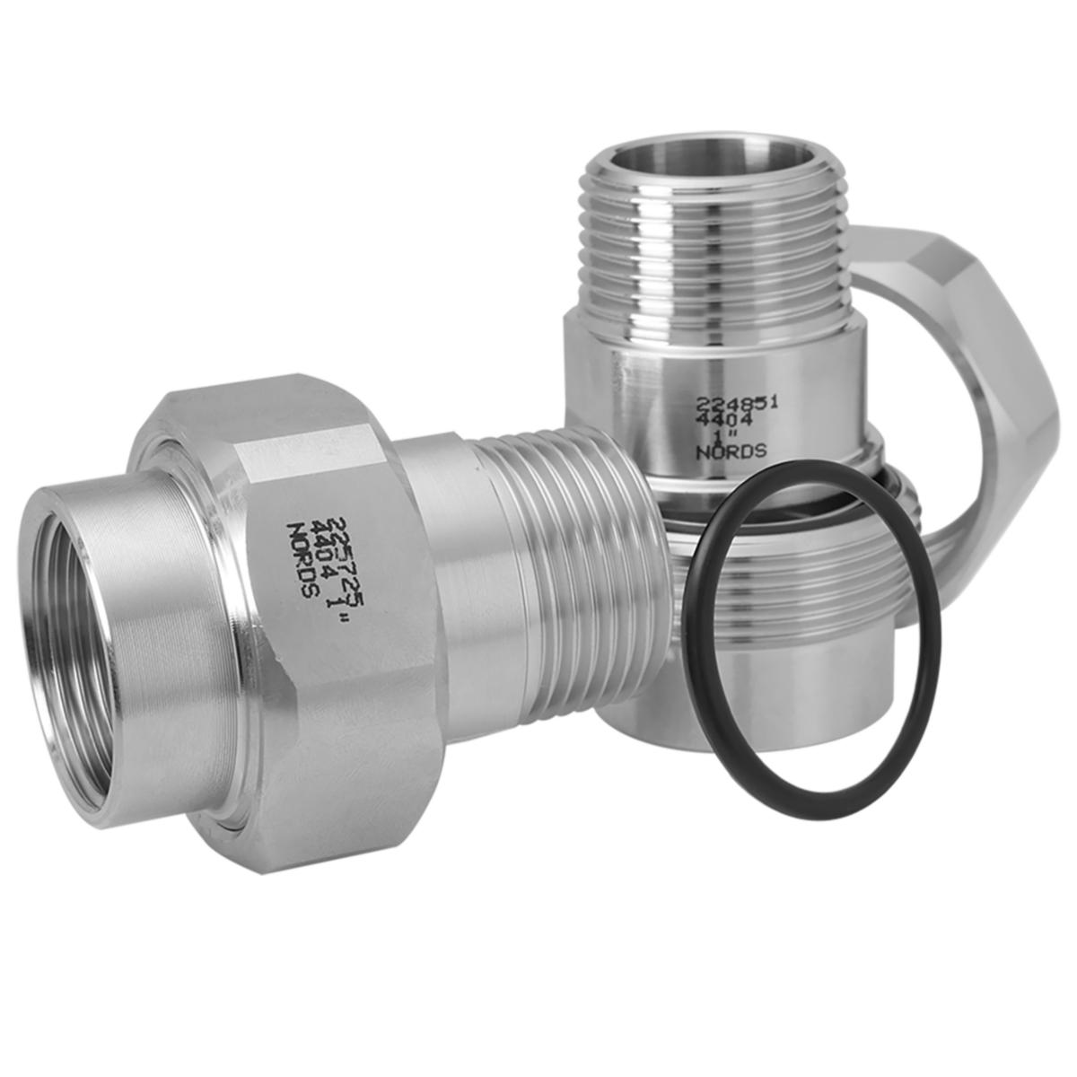 Koppling med o-ring viton, in o. utv. gg. rostfria, LR-131 U/O, EN 1.4404 - 32 KOPPLING O-RING IN/UTV 316L BSP VITON LR131UO CERT