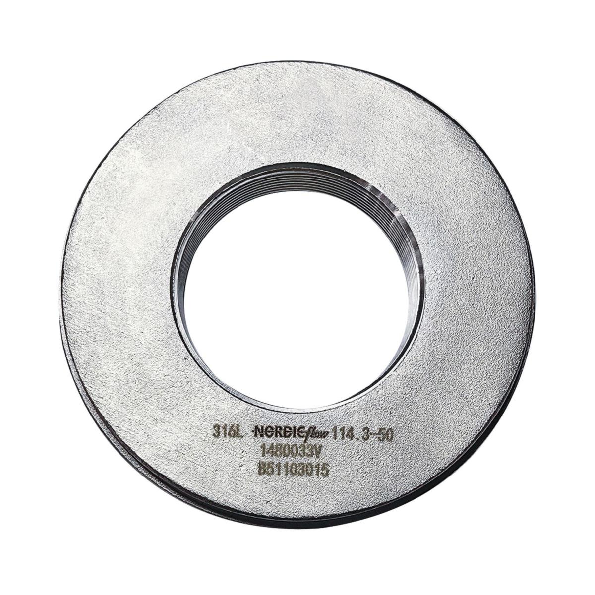 Grooved acid-proof lid with centric thread - GROOVED CEN.SS CAP DN50XG32 316 L- 60.3MM X 42.4 BSPT