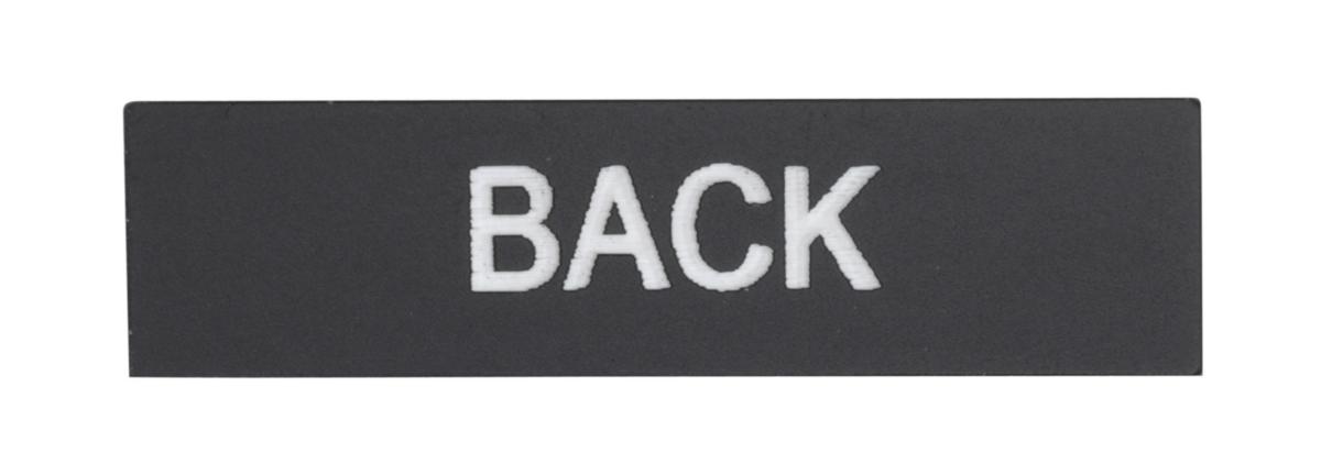 Märkt skylt ZBY, svart - SKYLT ZBY02706 BACK