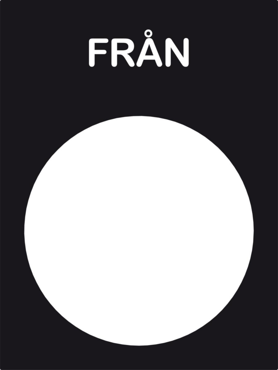 Märkt skylt ZBY, svart - SKYLT ZBY00712 FRÅN (SVART BAKGRUND)
