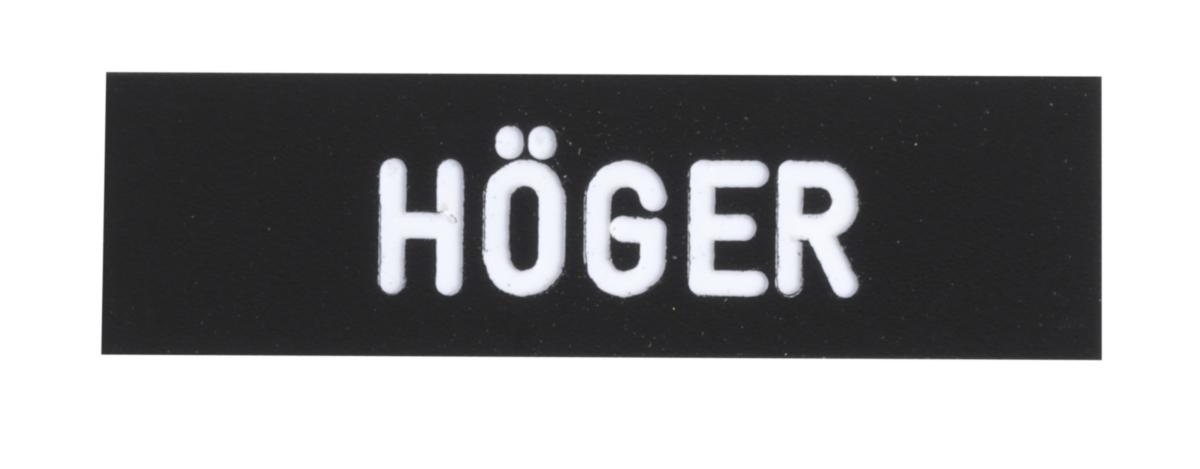Märkt skylt ZBY, svart - SKYLT ZBY02709 HÖGER