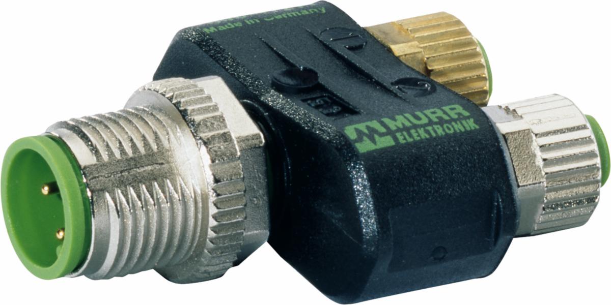 Kontaktdon M - T-KOPPLING M12M 4P 2XM8F 3P R 7000-41211-0000000